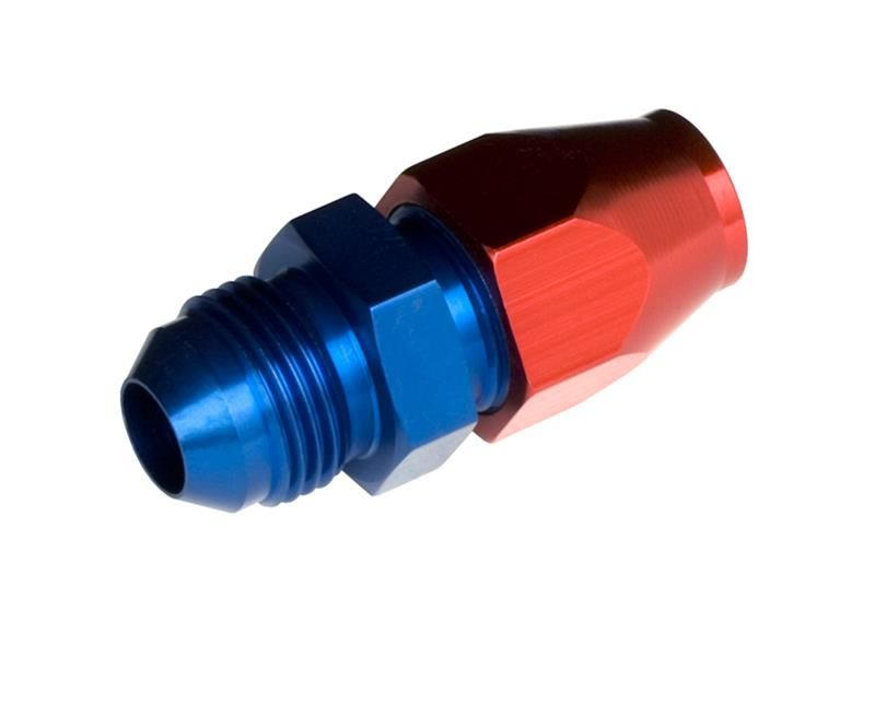 AN to Tubing, Straight, Aluminum, Red/Blue Anodized, -6 AN, 3/8 in., Each