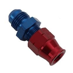 Adapter, AN to Tubing, Straight, Aluminum, Red/Blue Anodized, -6 AN, 5/16 in.