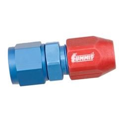 AN to Tubing, Straight, Aluminum, Red/Blue Anodized, -8 AN, 1/2 in., Swivel,