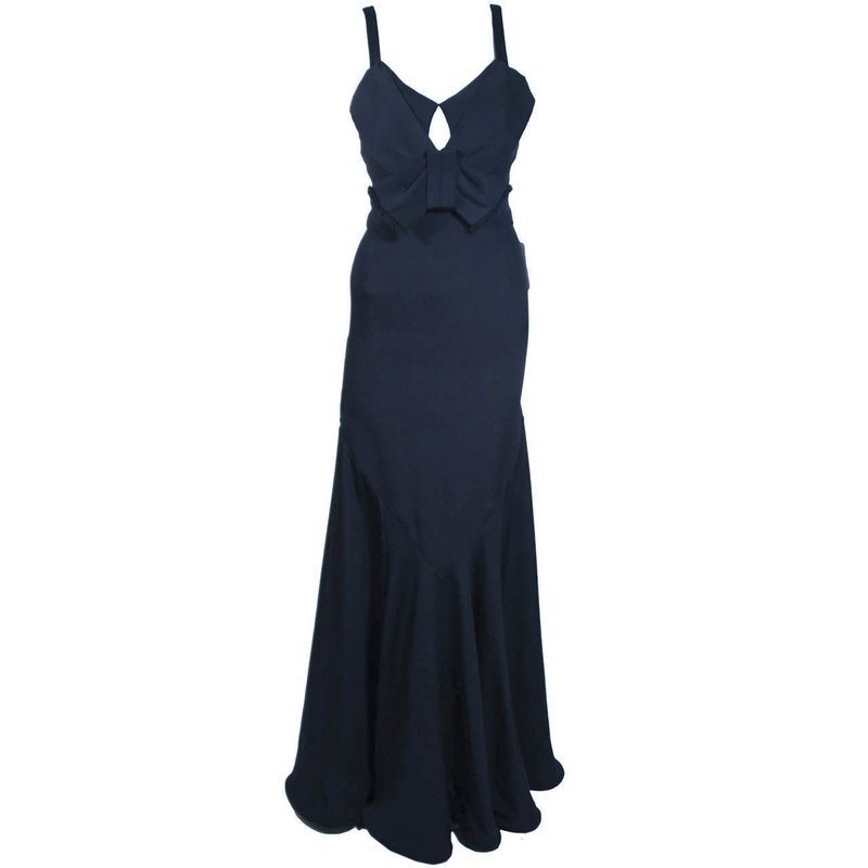Elizabeth Mason Couture Silk Gown with Bow