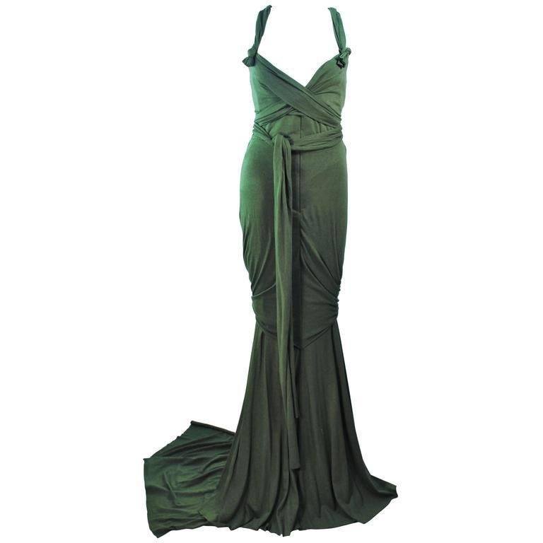 ELIZABETH MASON COUTURE Bamboo Jersey Eco Chic Draped Gown
