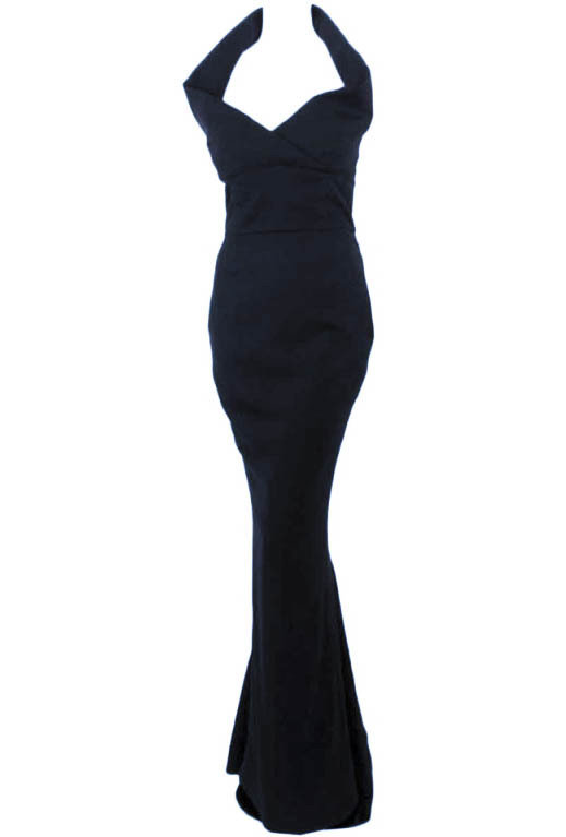 Elizabeth Mason Couture Black Silk Doupioni 'Maria' Gown Made-to-Measure