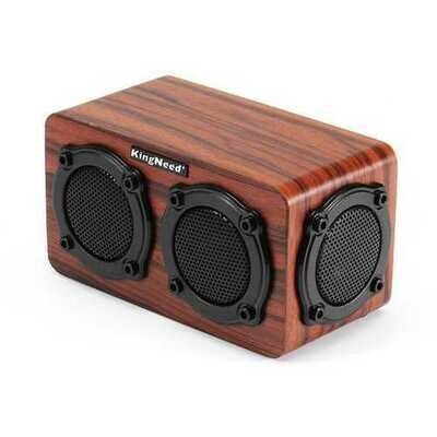 Kingneed S403 HiFi Wooden Wireless bluetooth Speaker Portable Stereo Outdoors Subwoofer with Mic