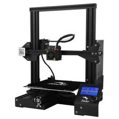 Creality 3D Ender-3 Prusa I3 DIY 3D Printer Kit 220x220x250mm Printing Size With Power Resume Function/V-Slot with POM Wheel/1.75mm 0.4mm Nozzle