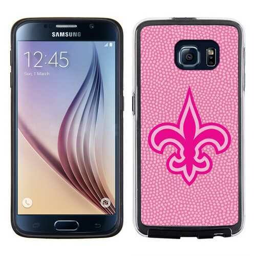 New Orleans Saints Pink NFL Football Pebble Grain Feel Samsung Galaxy S6 Case