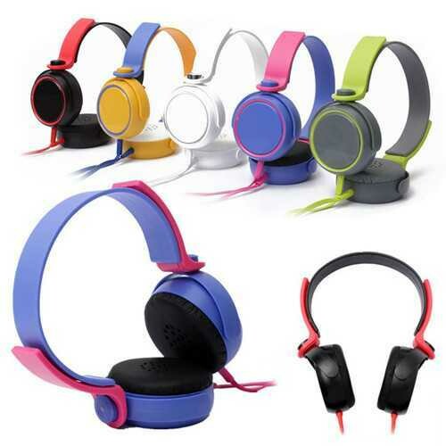 Colourful 3.5mm Stereo Headphone Over Ear Earphone Headset With Microphone
