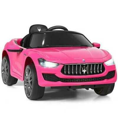 12 V Remote Control Maserati Licensed Kids Ride on Car-Pink