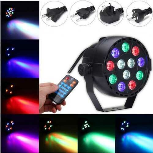 12W RGB Crystal LED Ball Stage Light Voice Mode Remote Control Light For DJ Disco Halloween Party