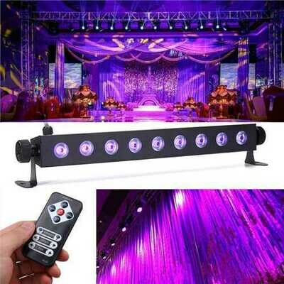 27W 9 LED UV 395-400NM Remote Control Stage Light Wall Wash Lamp for Party Halloween Club DJ