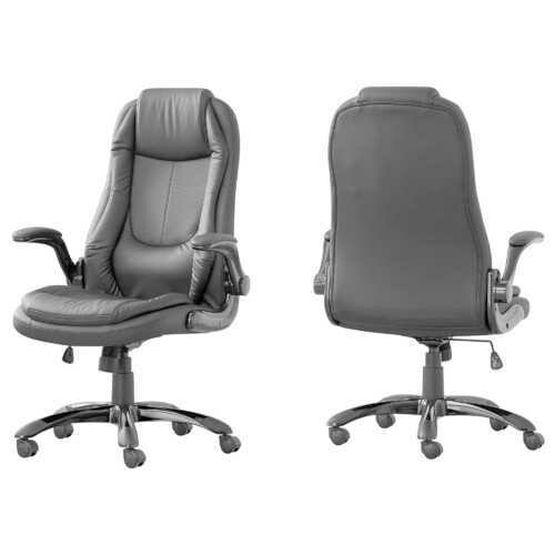 28.5&quot; x 29.5&quot; x 94&quot; Black, Leather Look High Back - Executive Office Chair