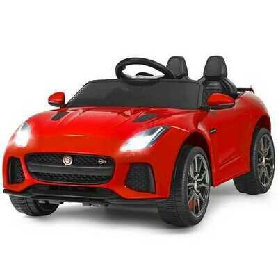 12V Jaguar F-Type SVR Licensed Kids Ride On Car-Red