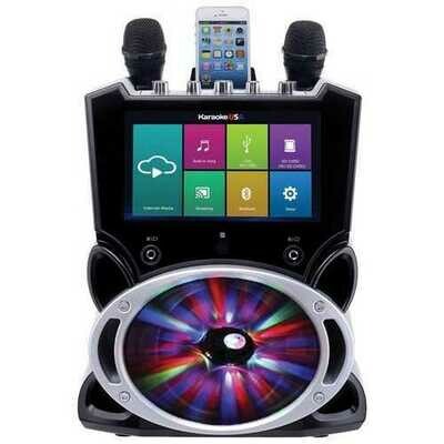 Karaoke USA WK849 Complete Wi-Fi Bluetooth Karaoke Machine with 9-Inch Touch Screen