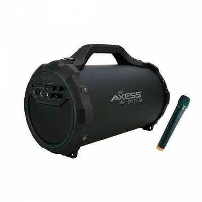 Axess Portable Bluetooth Speaker - Black - 6&quot; Subwoofer MICFMSDUSB