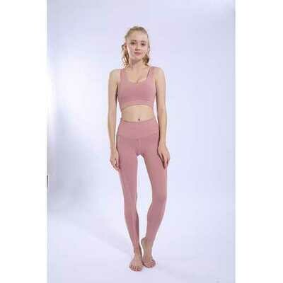 Pink Running Sports Fitness Pants Tight Stretch High Waist Breathable Yoga Pants