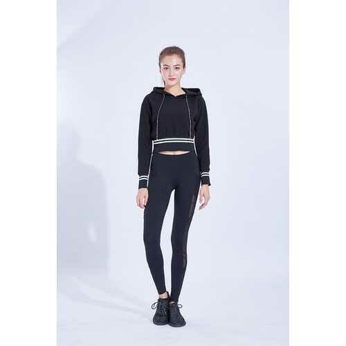 Black Tight High-Elasticity High Waist Sexy Hip Big Size Ladies Yoga Pants
