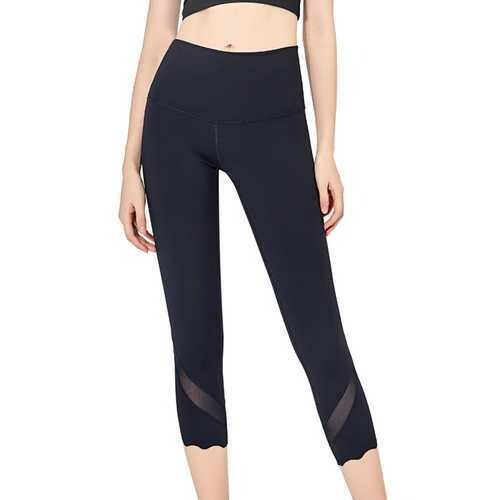 Yoga Pants Woman High Waist Double-Sided Nude Tight-Fitting Sports Cropped Trousers