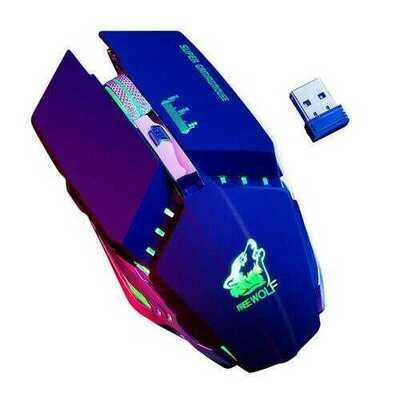 Ergonomic Wireless Mouse 2.4G 2400DPI Optical Gaming Mouse for Laptop Computer  black