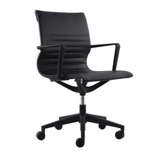 23.8&quot; x 20.8&quot; x 35.8&quot; Black Vinyl Flex Tilt Chair