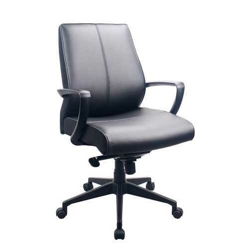 25.5&quot; x 28.75&quot; x 40&quot; Black Leather Chair