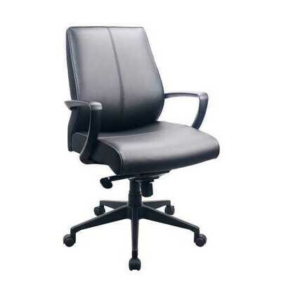 25.5&quot; x 28.75&quot; x 40&quot; Black Leather Chair