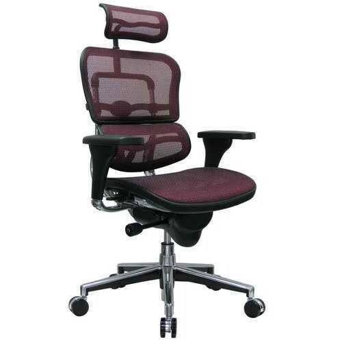26.5&quot; x 29&quot; x 46&quot;  Plum Red Mesh Chair