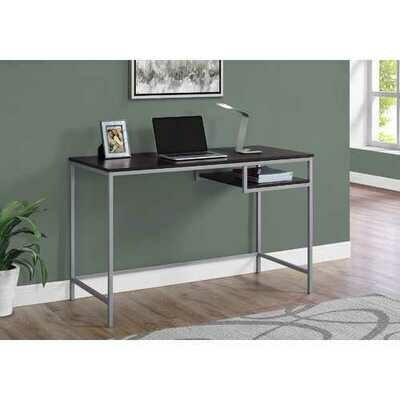 30&quot; MDF and Silver Metal Computer Desk