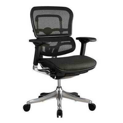 26.4&quot; x 26&quot; x 45.3&quot; Black Mesh Elite High Back Chair