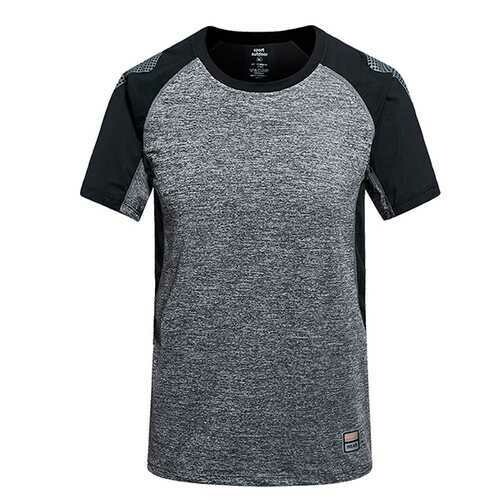 Men&#39;s Outdoor Quick Drying T-shirt Casuals Slim Fitness Breathable O-neck Short Sleeved Tops Tees