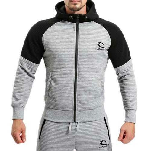 Sports Hooded Fitness Jogging Running Zip Up Hoodies