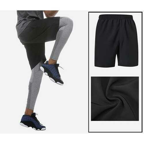 Men&#39;s Casual Sports Shorts Black Speed Dry Loose Training Running Shorts