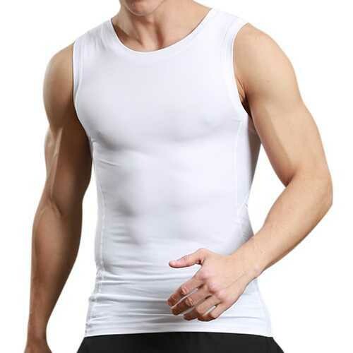 Tight Men&#39;s Tight Sport Quick Drying Vest Casual Running Fitness Body Building Elastic Vest