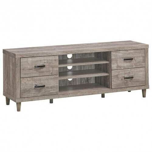 65 Inch TV Stand with Storage Shelves and 4 Drawers