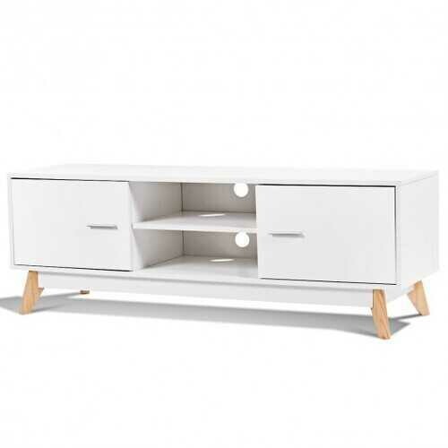 Entertainment Center Console Cabinet TV Stand with 2 Doors