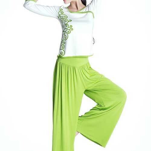 Women Fitness Yoga Sets Lady Sports Exercise Gym Clothing Set Tops And Loose Pants