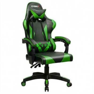 Gaming Chair Reclining Swivel with Massage Lumbar Support -Red