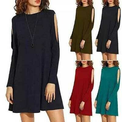 Almondina Tunic Dress With Slivered Sleeves