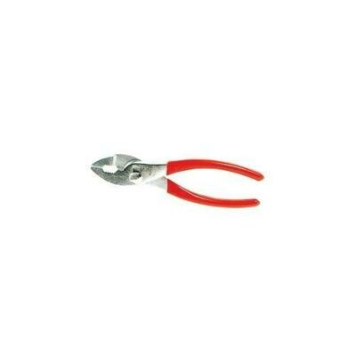 6IN PLIERS SLIP JOINT, RED HANDLES