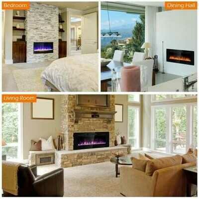 42&quot; Recessed Ultra Thin Wall Mounted Electric Fireplace