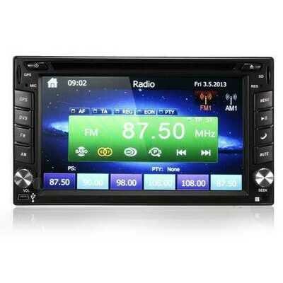 GPS Navigation HD 2DIN 6.2 Inch Car Stereo DVD Player bluetooth iPod MP3 Camera