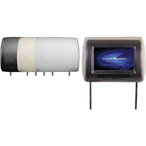 Power Acoustik H-71CC Universal Headrest Monitor with IR Transmitter &amp; 3 Interchangeable Skins (7&quot;)