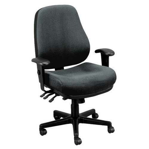26.8&quot; x 21&quot; x 38.5&quot; 580 Charcoal Tilt Tension Control Fabric Chair