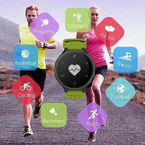 Smart Fit Sporty Waterproof Watch W/ Active Heart and Blood Pressure Monitor