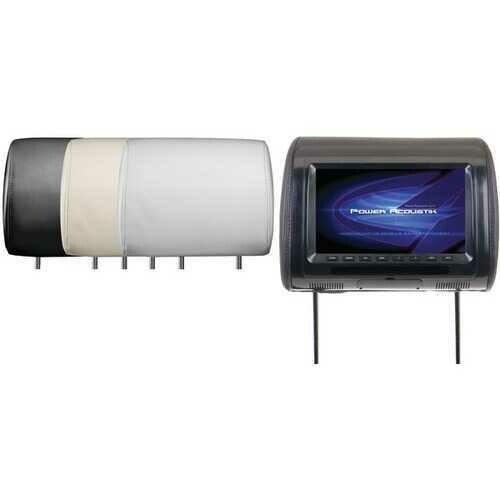 Power Acoustik H-91CC Universal Headrest Monitor with IR Transmitter &amp; 3 Interchangeable Skins (9&quot;)