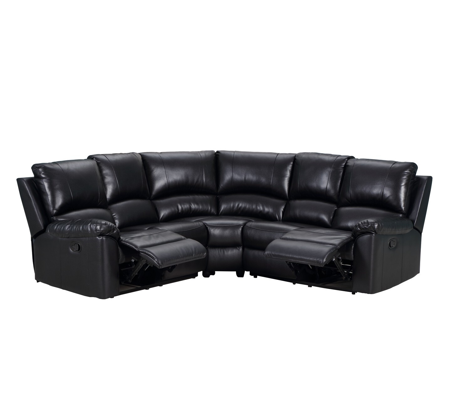80&quot; X 80&quot; X 39&quot; Black Power Reclining Sectional