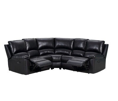 80&quot; X 80&quot; X 39&quot; Black Power Reclining Sectional