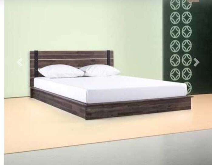 Full size Farmhouse Wood Industrial Low Profile Platform Bed Frame