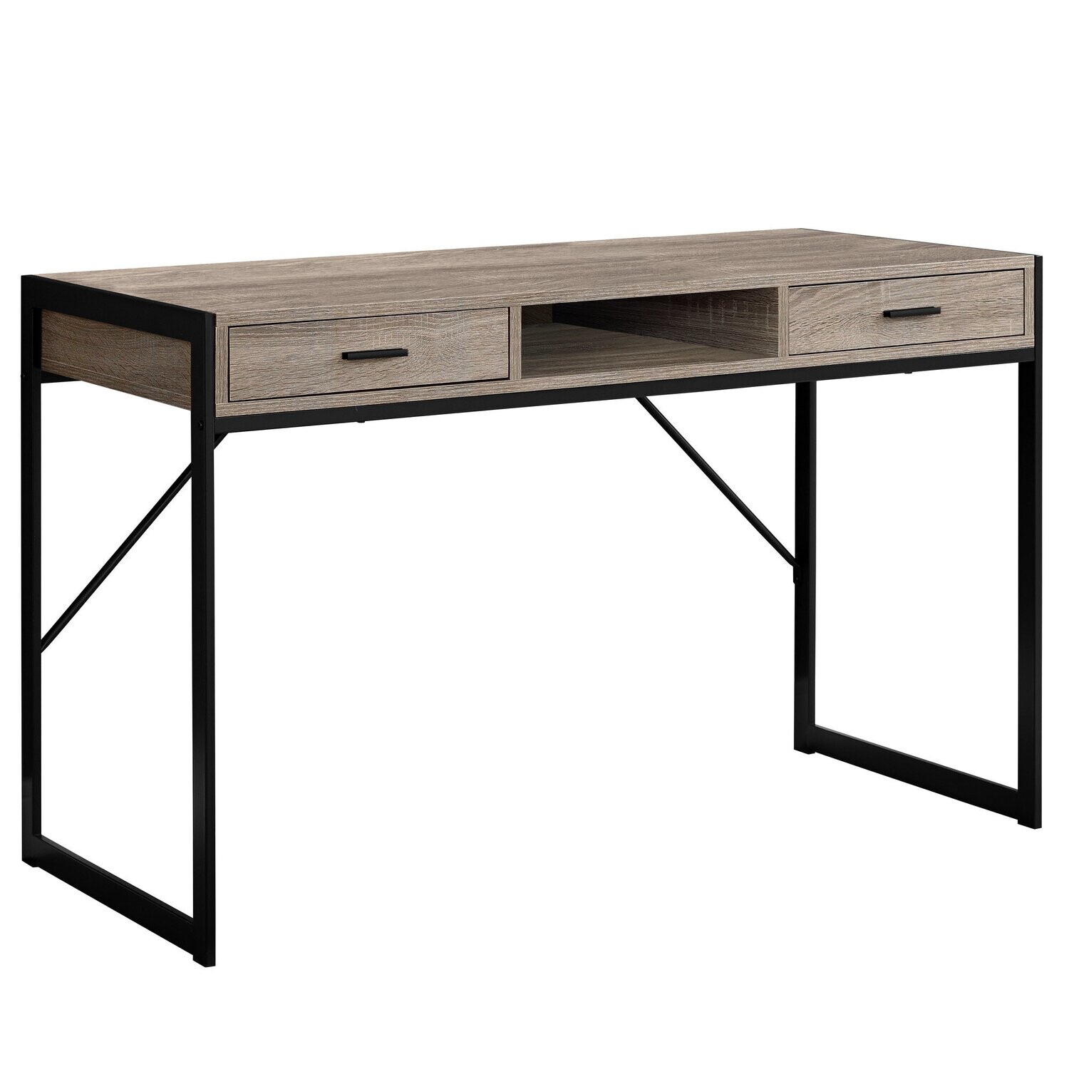 22&quot; x 48&quot; x 30&quot; Dark Taupe  Black  Metal  Computer Desk