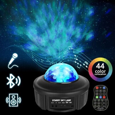 Color: Black2pcs, style: 10W - Bluetooth Music Starry Sky Projector