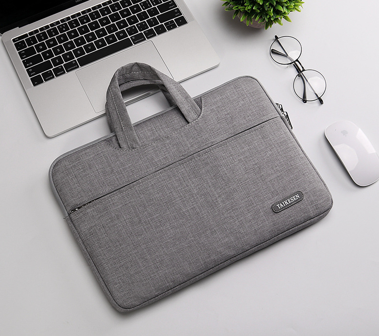 Color: A Green with a bag, Size: 13 inch - Laptop bag female 15.6-inch male