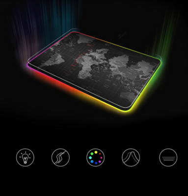 Size: 400x900x4mm 3pcs - RGB Gaming Mouse Pad Large Mousepad Gamer Large Mousepad Computer Mousepad Led Backlight XXL Surface Mousepad Keyboard Desk Mat